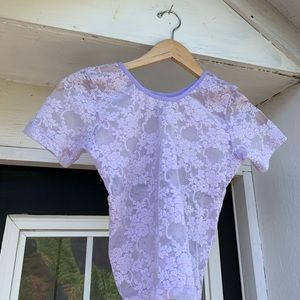 Lavender Lace Short Sleeve